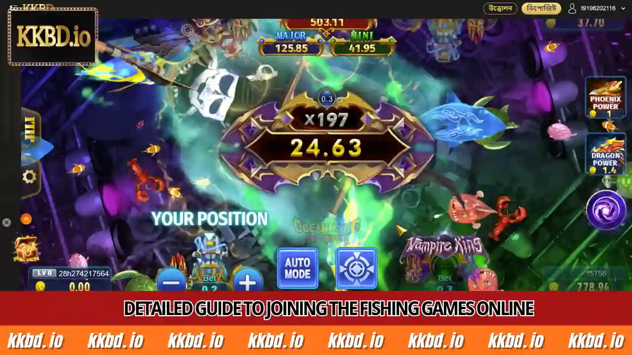 Detailed guide to joining the Fishing Games Online section at KKBD