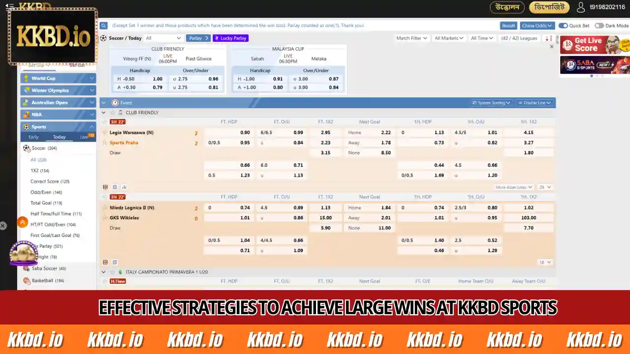 Effective strategies to achieve large wins at KKBD Sports