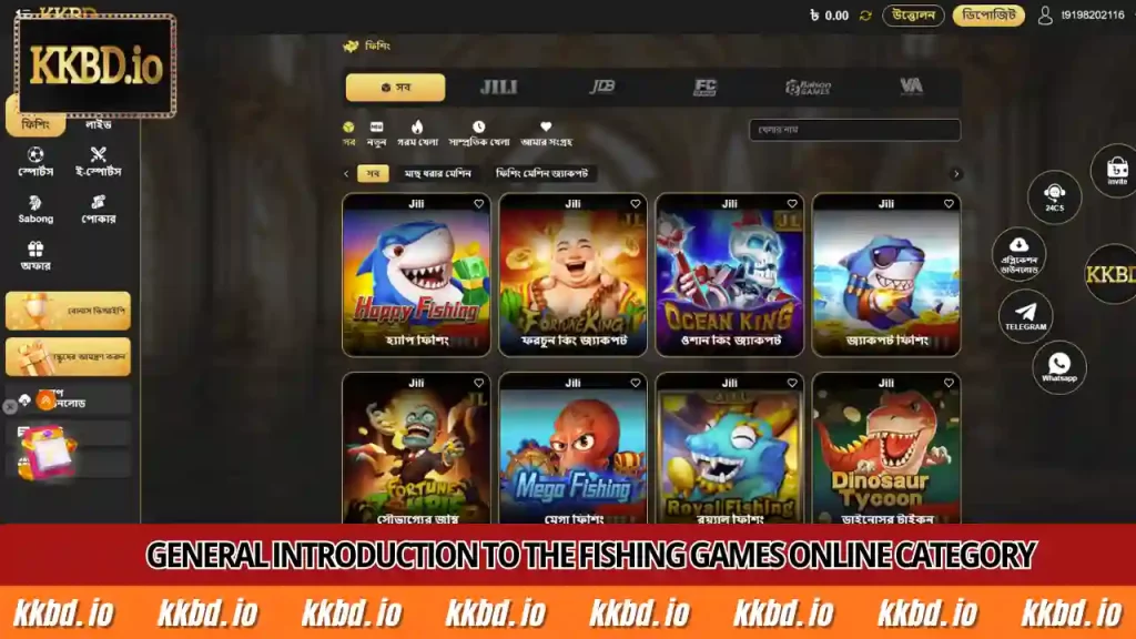 General introduction to the Fishing Games Online category